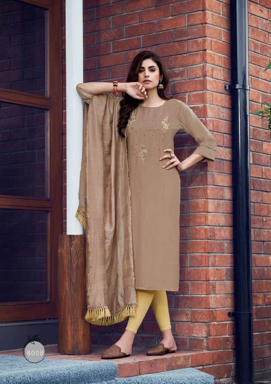 Parra Studio-Chunnri Vol 8-Maska-Masline-Khatli-Work-Kurti-Weaving-Border-Lace-Work-Dupatta-8008
